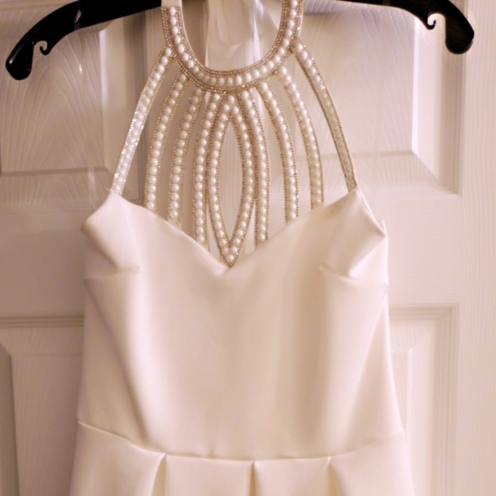 Cream halter dress